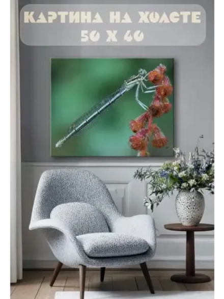 Картина на стену 40 X 50 Стрекоза