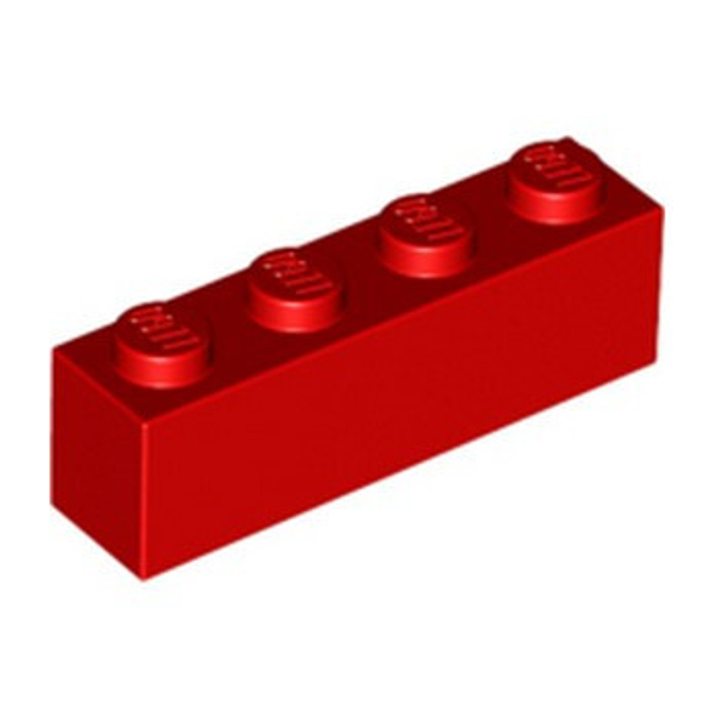 Lego 50шт Кирпич 1х4 (красный) 3010 / 301021