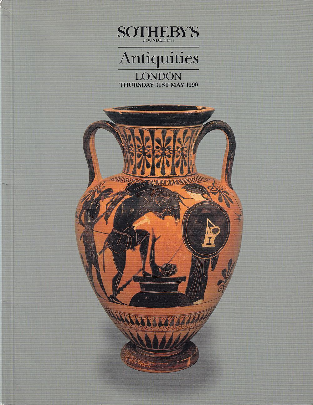 Каталог аукциона Sotheby's, Лондон, Древности от 31 мая 1990 года