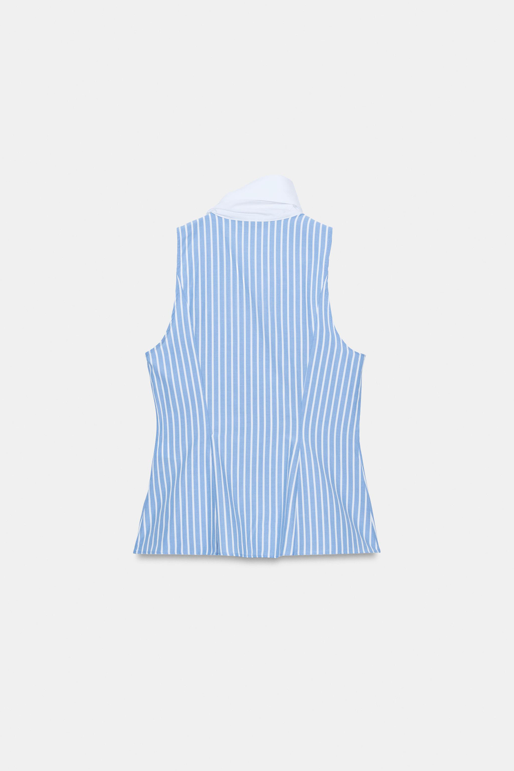 РУБАШКА В ПОЛОСКУ С БАНТОМ И БЕЗ РУКАВОВ — ZARA