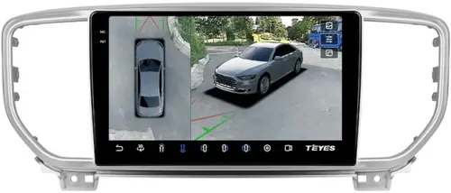Магнитола для KIA Sportage 4 2018-2022 (без штатной КЗВ) - Teyes CC3-2K-360 на Android 10, Быстрая, 2K QLED, CarPlay, 4G SIM-слот, 4 камеры в комплекте