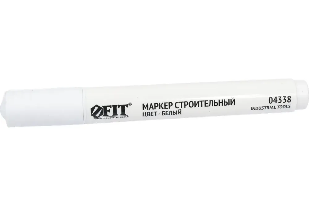 04338 Маркер строительный с краской, белый 147 х 15мм FIT