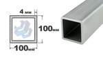 трубы электросварные квадрат 100х100x4.0 дл 6000