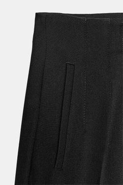 ZARA БРЮКИ BARREL С ВЫСОКОЙ ПОСАДКОЙ, ЧЕРНЫЙ
