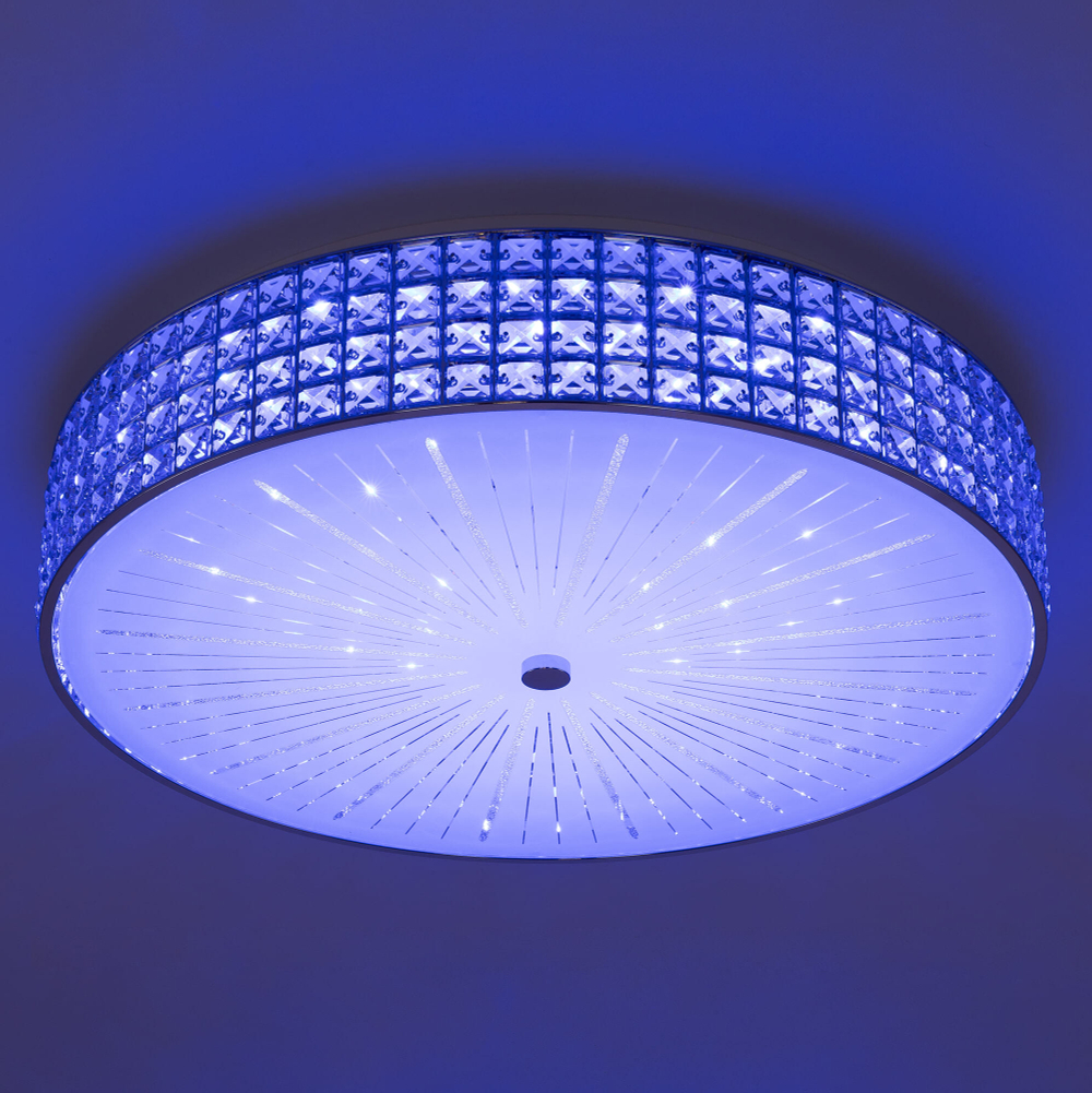 Citilux Портал CL32410G1 LED RGB Люстра хрустальная с пультом Хром
