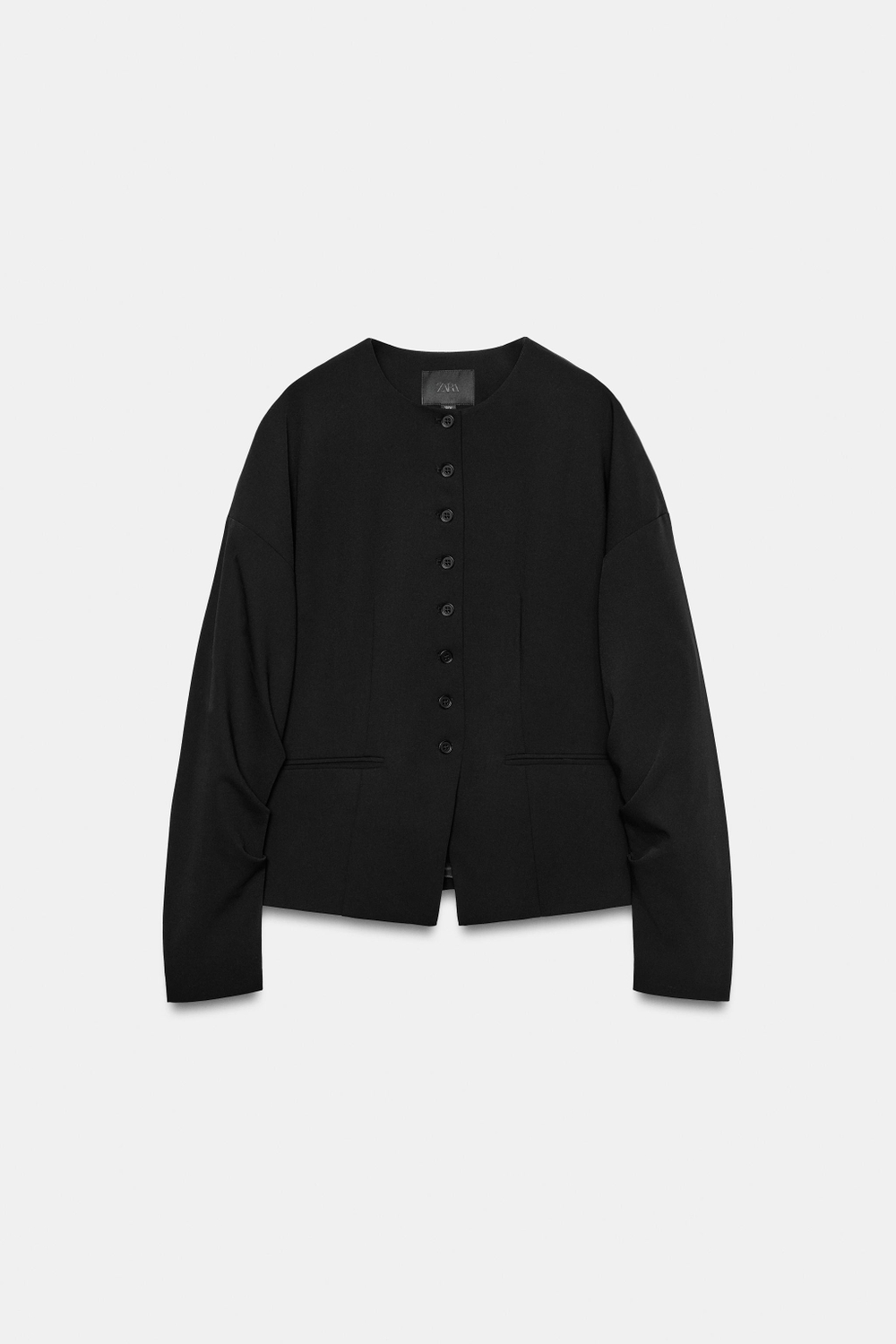 БЛЕЙЗЕР С ПУГОВИЦАМИ И СКЛАДКАМИ НА РУКАВАХ — ZARA