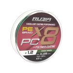 RUZZA Шнур X8 PC 150м Moss Green 0,185мм 8,2кг/18lb