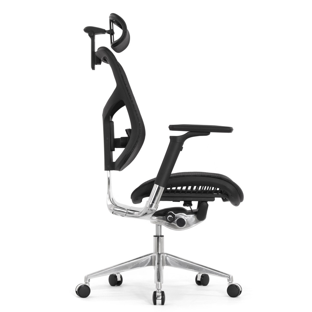 Кресло EXPERT 2 STAR ERGO HSTM 01 NEW, 3D пояснич валик, подлокот 6D(360), подголовн 5D, цвет черн,)