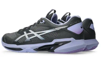 Мужские кроссовки теннисные Asics Solution Speed FF 4 Night Energy - graphite grey/pure silver