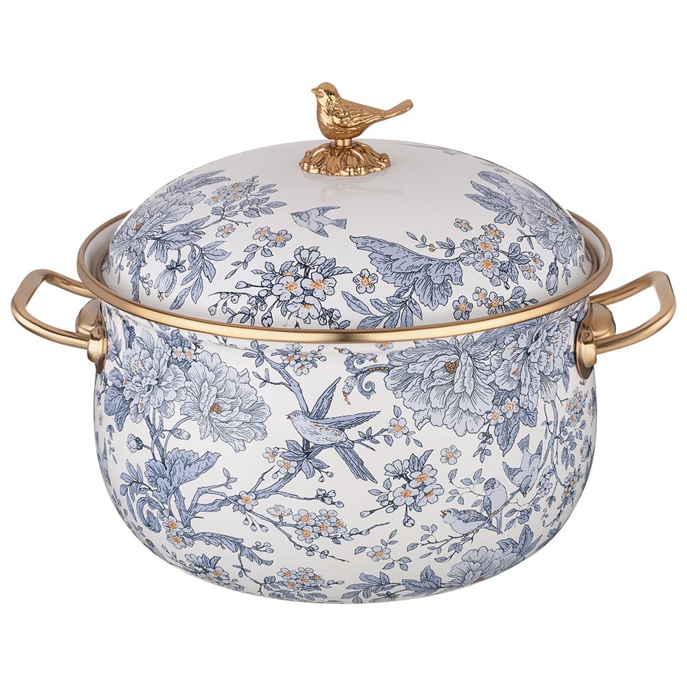 КАСТРЮЛЯ ЭМАЛИРОВАННАЯ LEFARD С КРЫШКОЙ, СЕРИЯ ROYAL GARDEN 4,8Л, ДИА.22СМ ПОДХОДИТ ДЛЯ ИНДУК.ПЛ