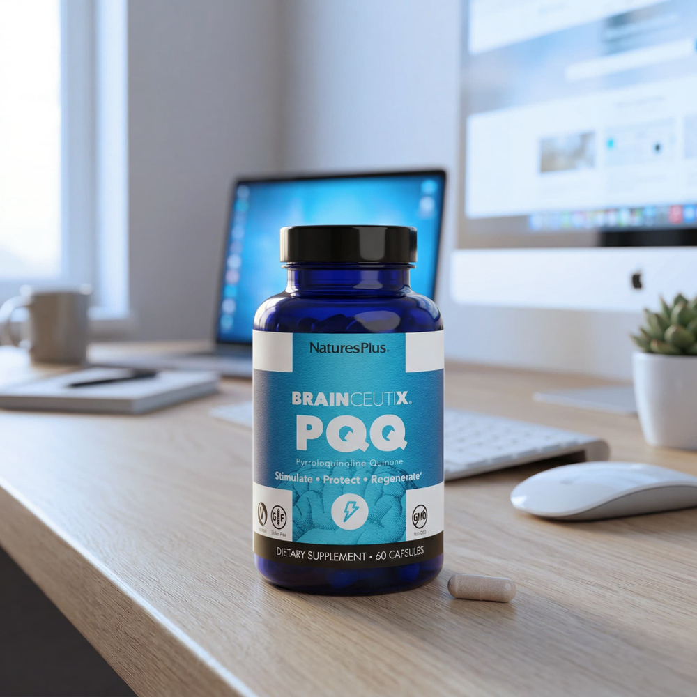 NaturesPlus, BrainCeutix® PQQ, 20 мг, 60 капсул