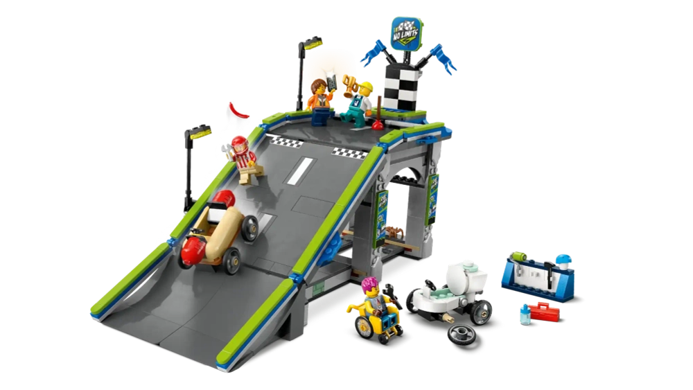 Конструктор LEGO City 60460 Никаких ограничений: Трасса для гоночных автомобилей с рампой