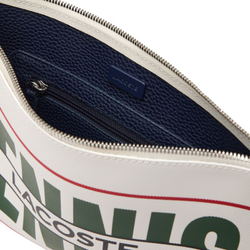 Lacoste Print Canvas Clutch - White