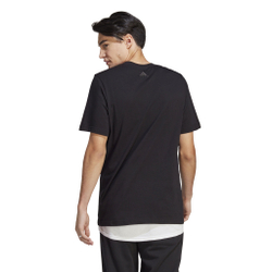 Мужское теннисное поло adidas LIN Singel Jersey T-Shirt Men - Black, White