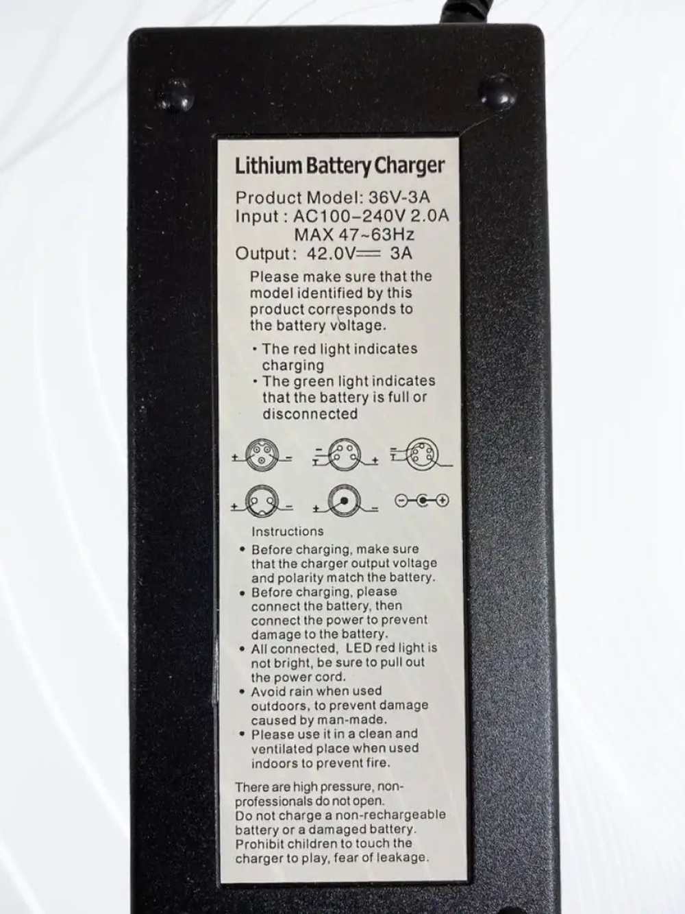 Зарядное устройство (Fast Charge, быстрая зарядка) для электросамоката Xiaomi (36V, 3A)