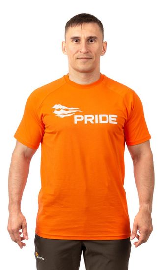 Футболка PRIDE Logo T-Shirt (Лого) (хлопок, оранжевый) PRTS-03OR