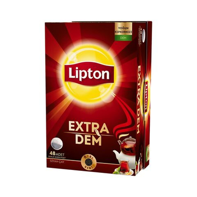 Чай черный пакетированный Lipton Extra Dem Infuser 48 пакетиков (48х3,2 г) 153 г (Турция)