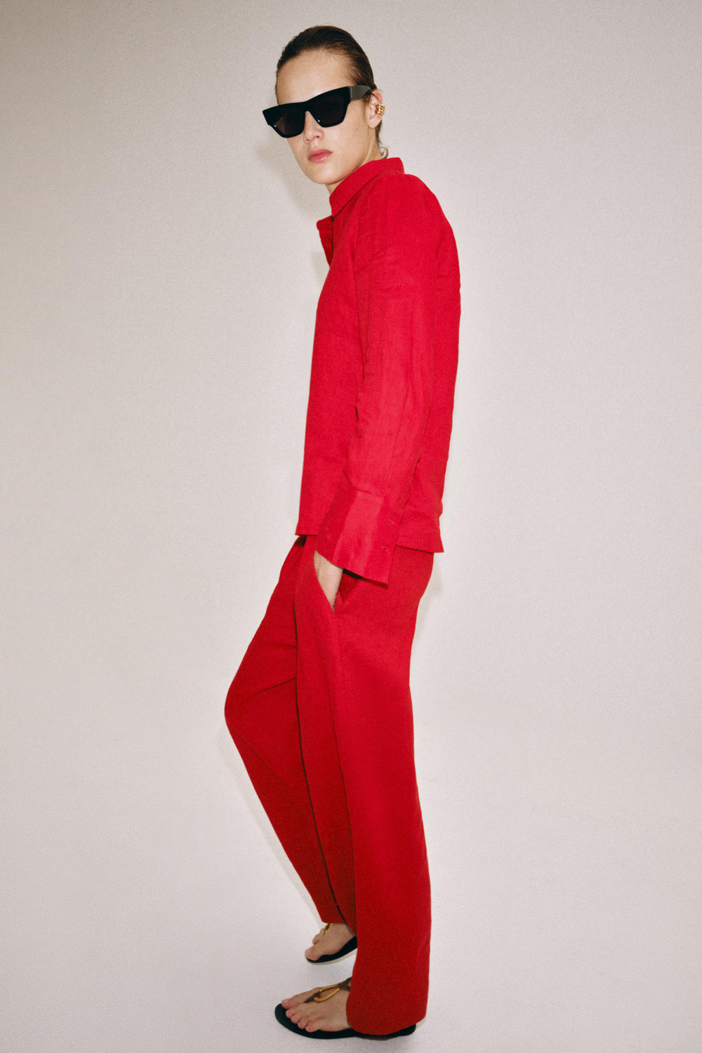РУБАШКА ИЗ 100% ЛЬНА — ZW COLLECTION — ZARA