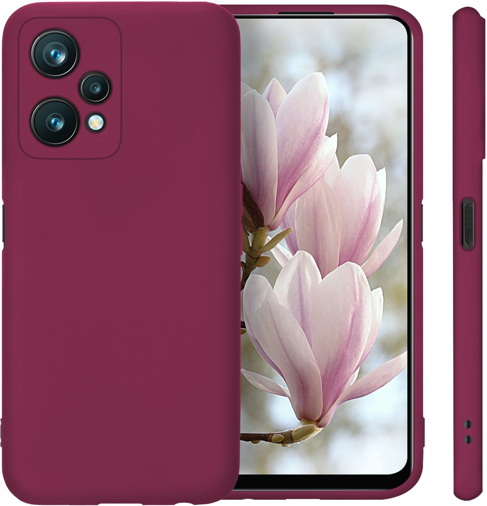 Мягкий Soft Touch чехол из силикона для REALME 9 PRO 5G (не PLUS!) / REALME 9 5G с бархатной подкладкой