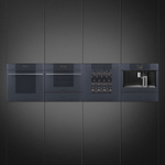 SMEG SO4102M1G Компактный многофункциональный духовой шкаф, комбинированный с микроволновой печью, ширина 60 см, высота 45 см, 11 функций, стекло Neptune Grey