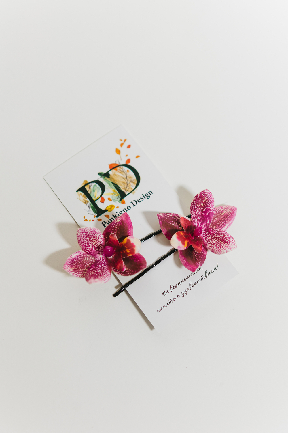Невидимка Pankigno Design с цветком мини орхидеи