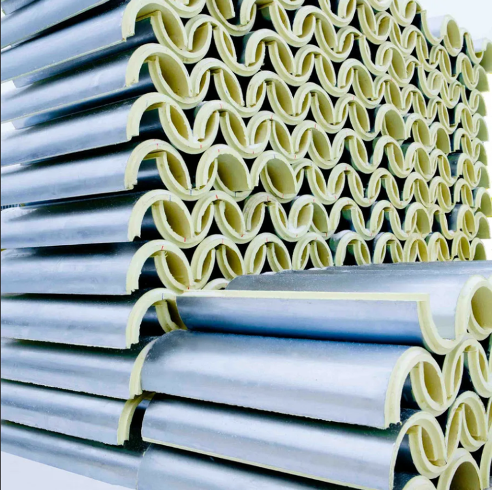 Скорлупа ППУ фольгированная 325/ 60 мм