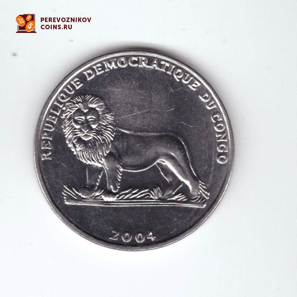 1 франк 2004 год. Республика Конго. Папа Иоанн Павел II. Сталь AUNC