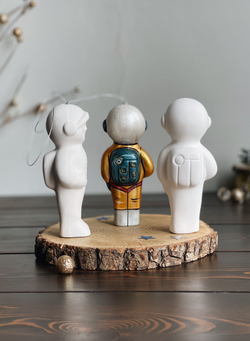 Елочная игрушка Космонавт ссср фигурка для росписи
