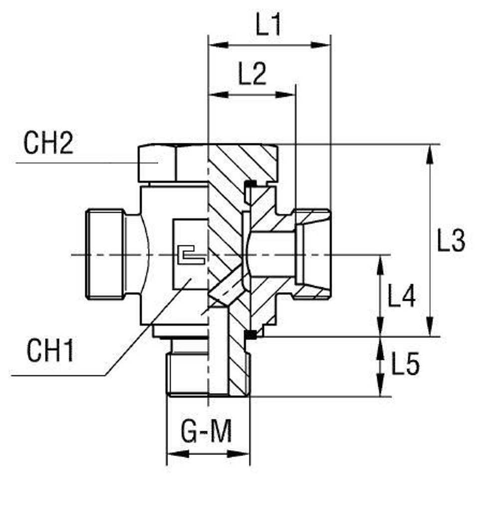 Соединение JTE DL18 22х1.5 (корпус)