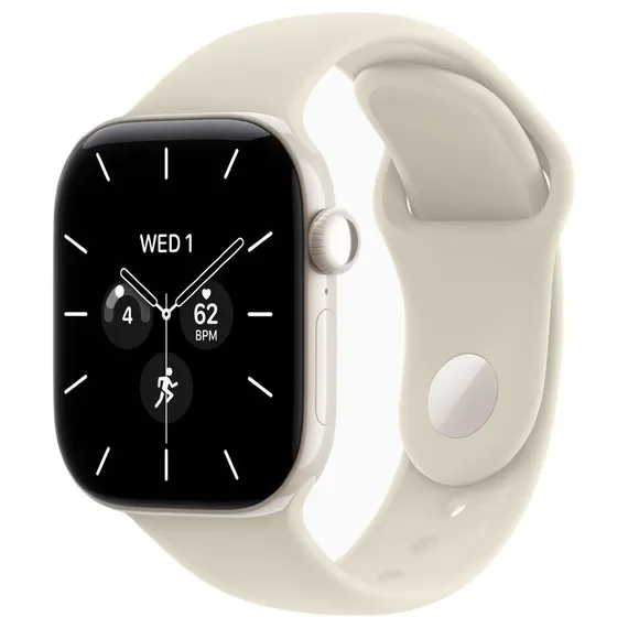 Умные часы Apple Watch Series 12 46 мм Ceramic Белый Sport Band Песочный Pearl white Sand