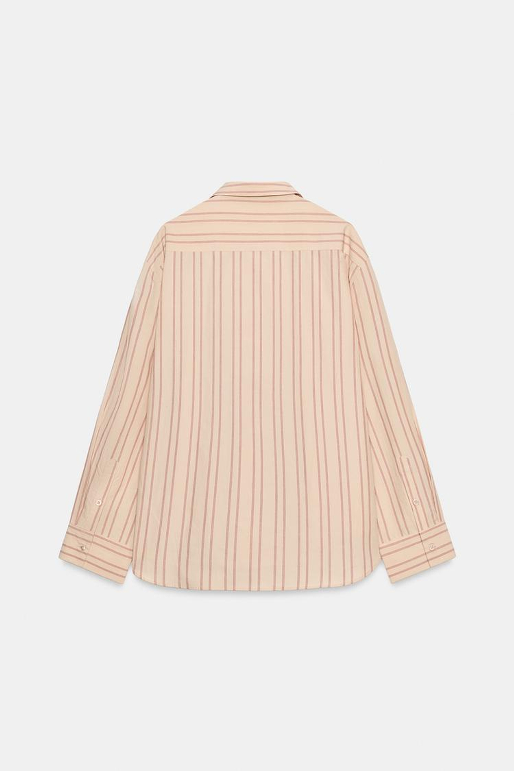 ZARA РУБАШКА В ПОЛОСКУ ZW COLLECTION, КРАСНАЯ ПОЛОСКА