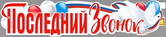Плакат-растяжка "Последний Звонок", 100х22 см.