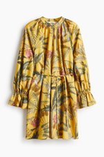 Платье из льняной смеси с поясом - H&M