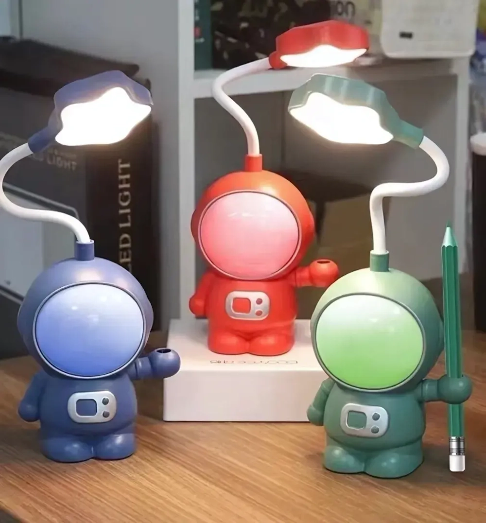 Светильник настольный «Cosmo-Привет с другой планеты» LED 21*9*7см USB 5v 3w, Зеленый