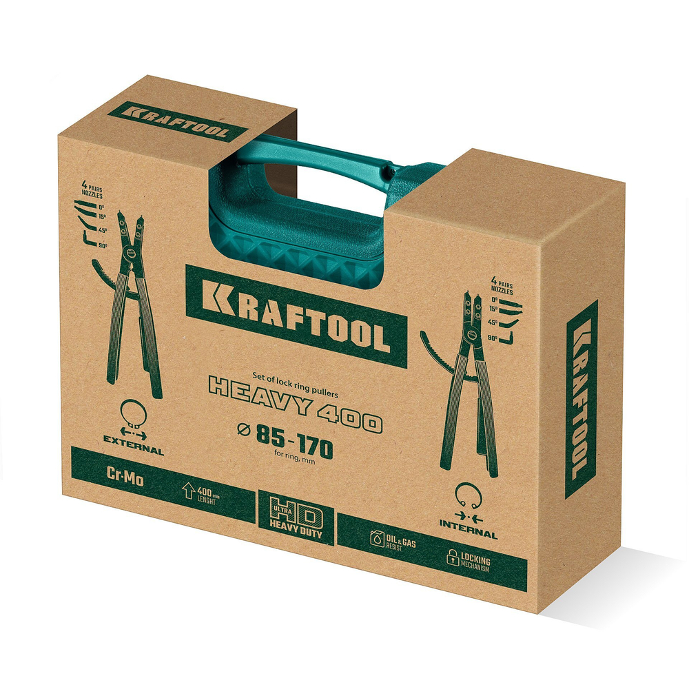 KRAFTOOL HEAVY 400 внешний/внутренний, съемник стопорных колец (22815)