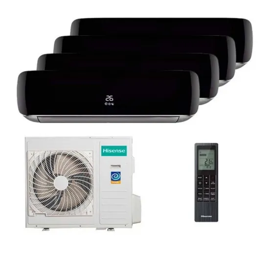Мультисплит система на 4 комнаты Hisense AMS-09UW4RVETG00(B) x 4 / AMW4-27U4RJC