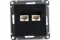 Розетка RJ45 Systeme Electric ATLASDESIGN двойная карбон 36219