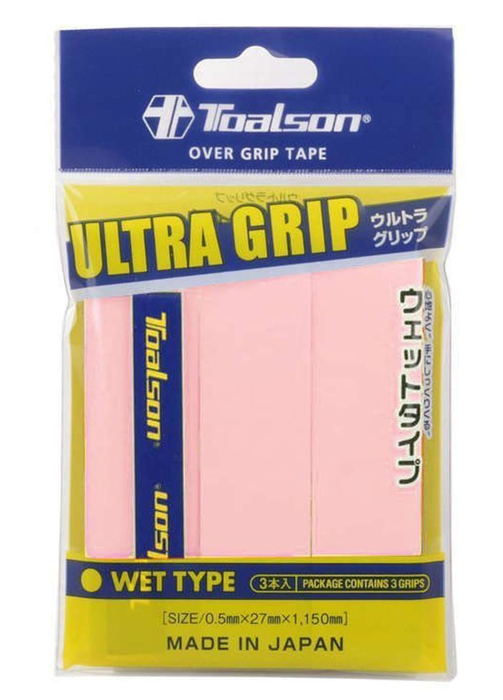 Теннисные намотки Toalson UltraGrip 3P - Розовый