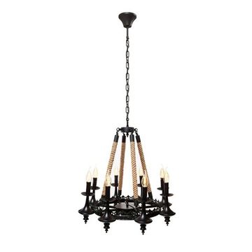 Подвесная люстра 8*Е14 LOFT1862-8 чёрный Castle LOFT IT