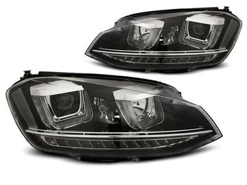 Передние фары U-Type для Volkswagen Golf VII (12-...) Black
