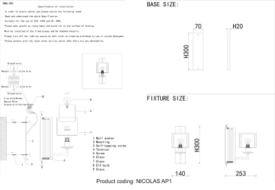 Бра Crystal Lux NICOLAS AP1 NICKEL/WHITE 3400/401