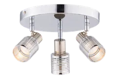 Светильник Sfera Sveta 8745-03/P102 CH+SN, 3×15 Вт, никелевый и сатиновый