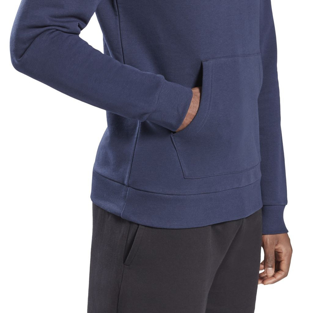 Мужская теннисная кофта Reebok Identity Big Logo Hoodie - vector navy