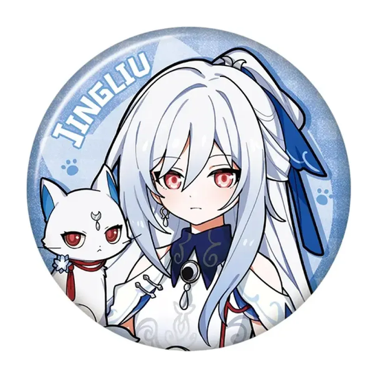 Значок Honkai: Star Rail Цзинлю Jingliu Tiny Cat Series