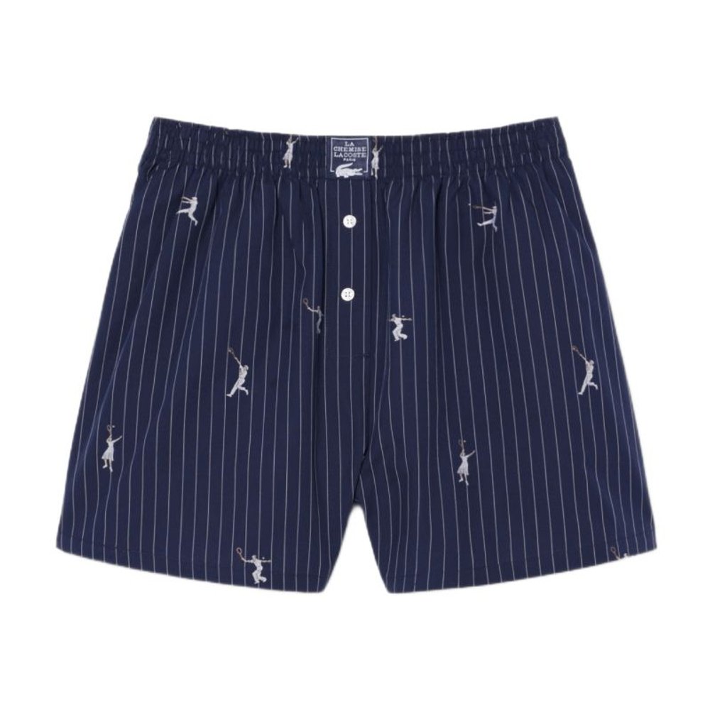 Женские теннисные шорты Lacoste Cotton Poplin Boxer - navy blue/white