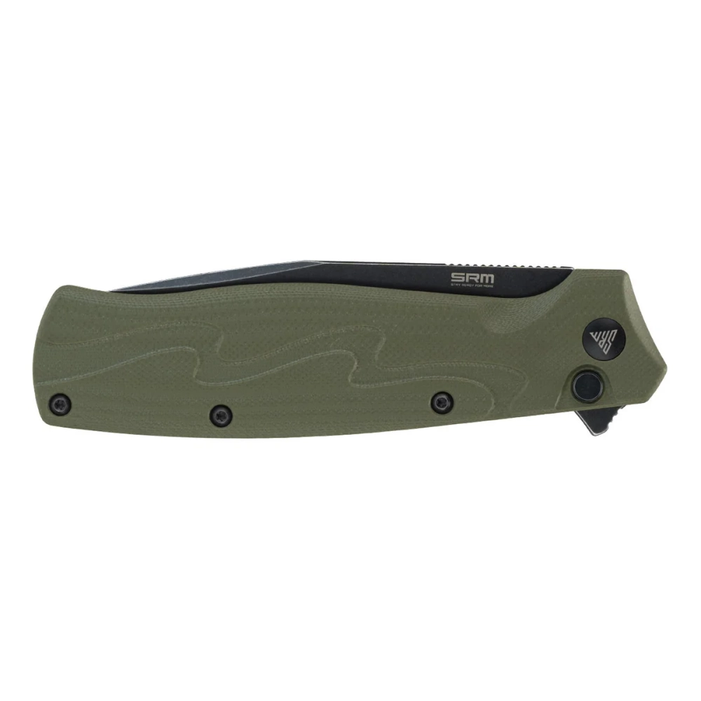 Нож складной SRM 221X-GP Blackwash (14C28N, OD Green G10)