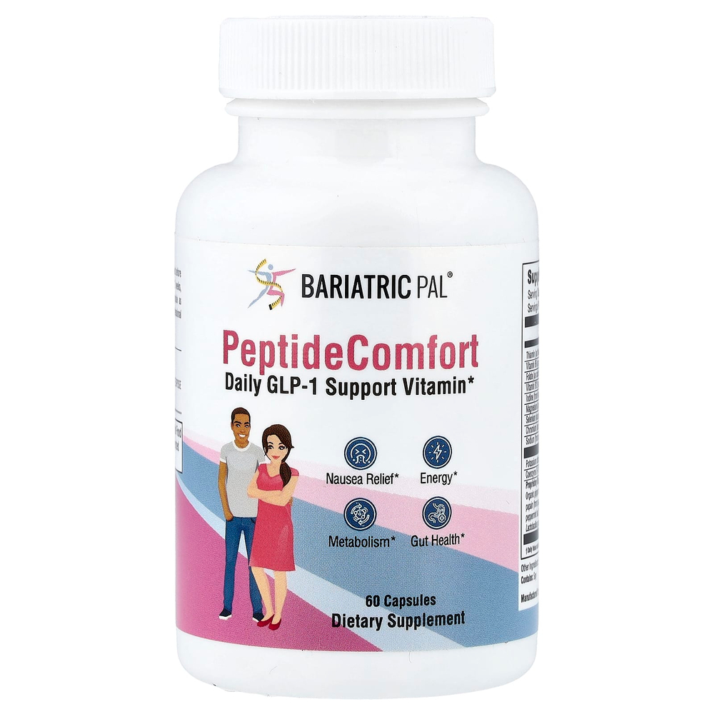 BariatricPal, Peptide Comfort, ежедневная поддержка витамина GLP-1, 60 капсул