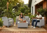 Keter Комплект мебели Сканди Форма (Scandi Forma set with 2 seater sofa and storage box jute table Ash grey & Storm Grey) св.серый — фото 2