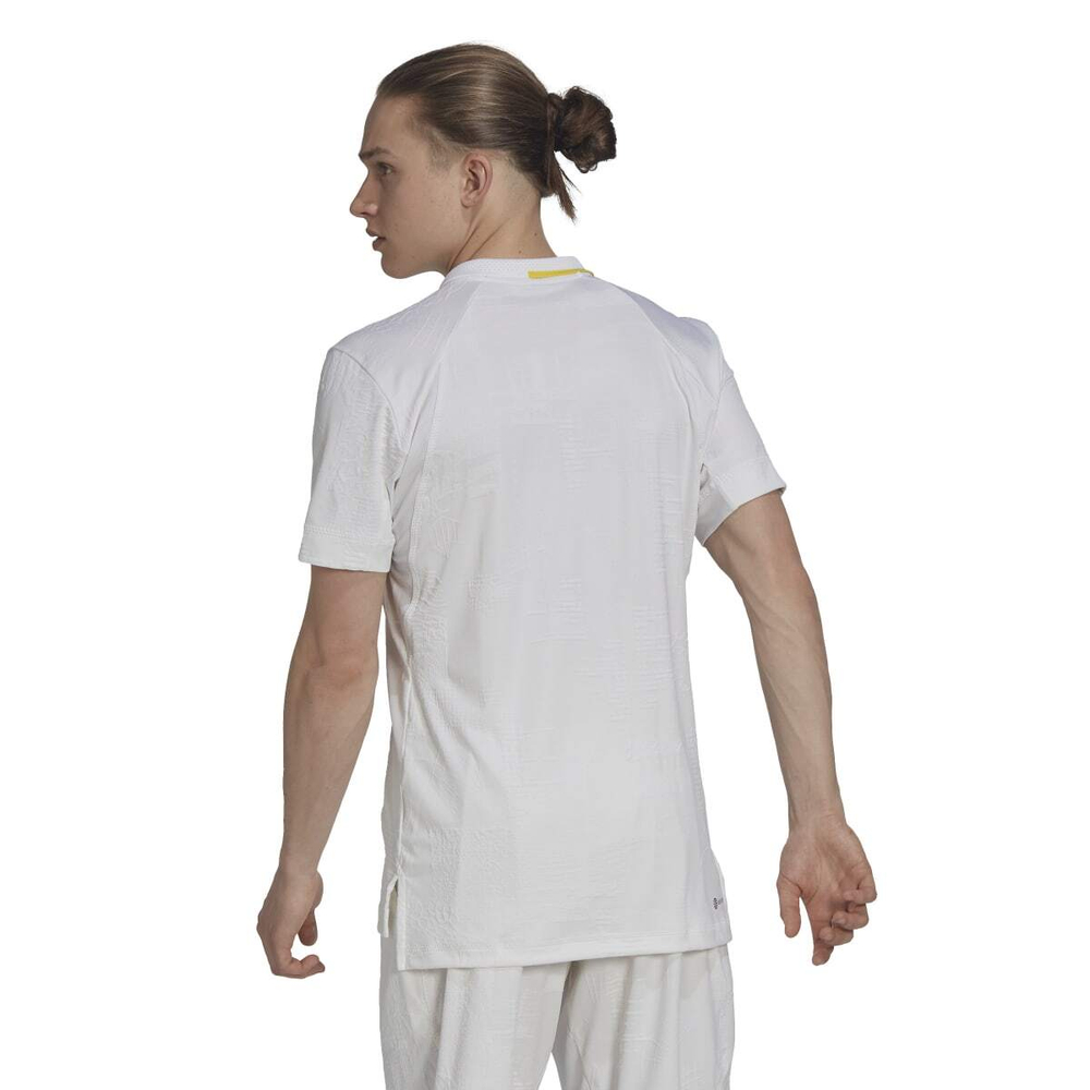 Мужское теннисное поло Adidas London Polo - white/impact yellow