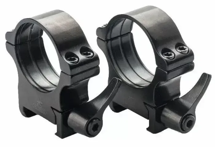 Кольца Rusan быстросъемные Picatinny на 30мм H12 рычажные (050P-30-12-R)